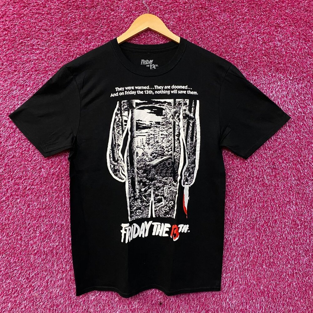 Friday the 13th Movie Poster Classic Slasher Film T-Shirt Large